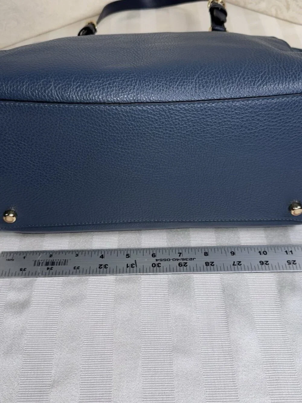 COACH Kleo Carryall C5689 Denim Blue Leather Suede Large Bag *NO Shoulder Strap - Picture 9 of 16